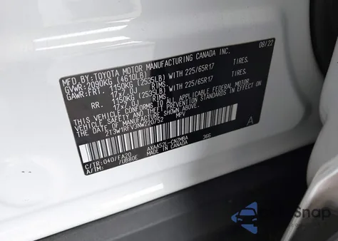 2022 Toyota Rav4 Xle from USA, damaged, VIN 2T3W1RFV3NW220752